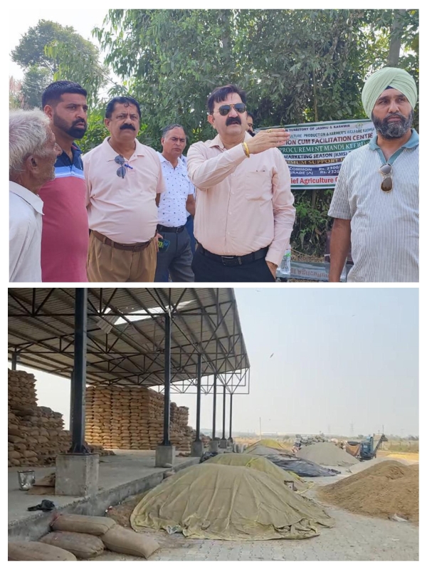 CAO Kathua visited paddy procurement centers and inspected