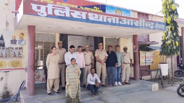 भीलवाड़ा में नशे के विरुद्ध आसींद पुलिस की कड़ी कार्रवाई  महिला और युवक से 12 किलो 570 ग्राम गांजा बरामद 5