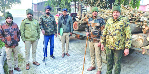 वन तस्करों का भंडाफोड़ : शीशम की लकड़ी से भरी ट्रैक्टर ट्राली सीज, खेत स्वामी व ठेकेदार पर मुकदमा 