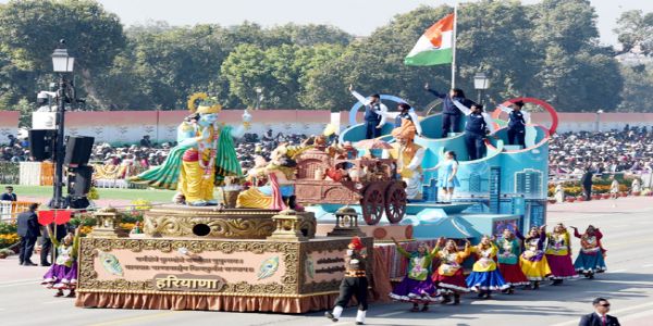 76वें गणतंत्र दिवस पर दिल्ली के कर्तव्य पथ पर दिखी समृद्ध हरियाणा की तस्वीर