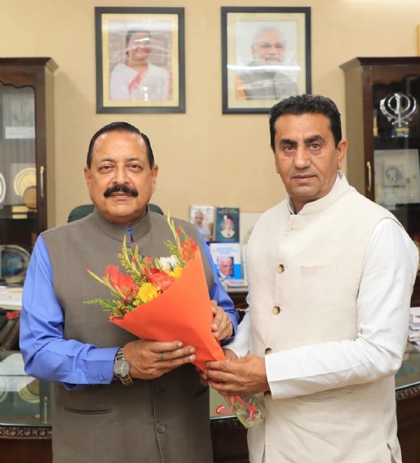 MLA Rajiv Jasrotia met Dr. Jitendra Singh and raised development related issues of Jasrota assembly constituency