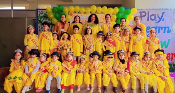 Mr and Miss Basant competition organized on Basant Panchami in Bachpan Play School