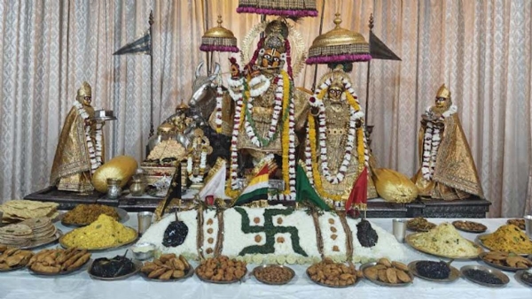 Annakoot Festival in Govind Dev Ji Temple: Special tableau of Thakur Ji decorated