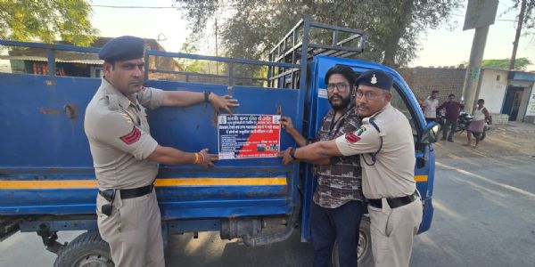 सड़क दुर्घटनाओं की रोकथाम हेतु जांजगीर- चांपा पुलिस की पहल