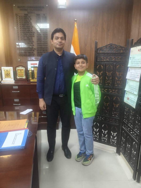 Junior cyclist Parikshit expressed gratitude to DC Kathua for the construction of cycling track